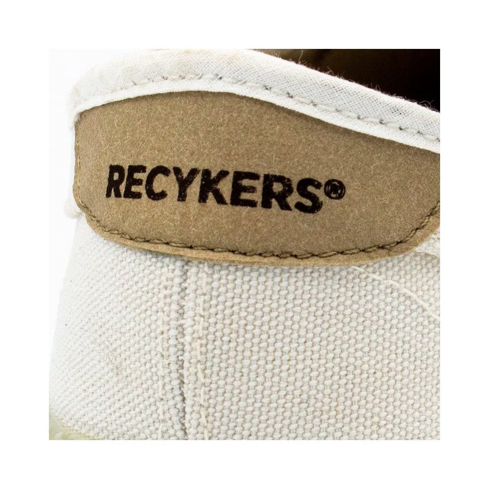 Recykers Peckham Ladies White Lace up trainers