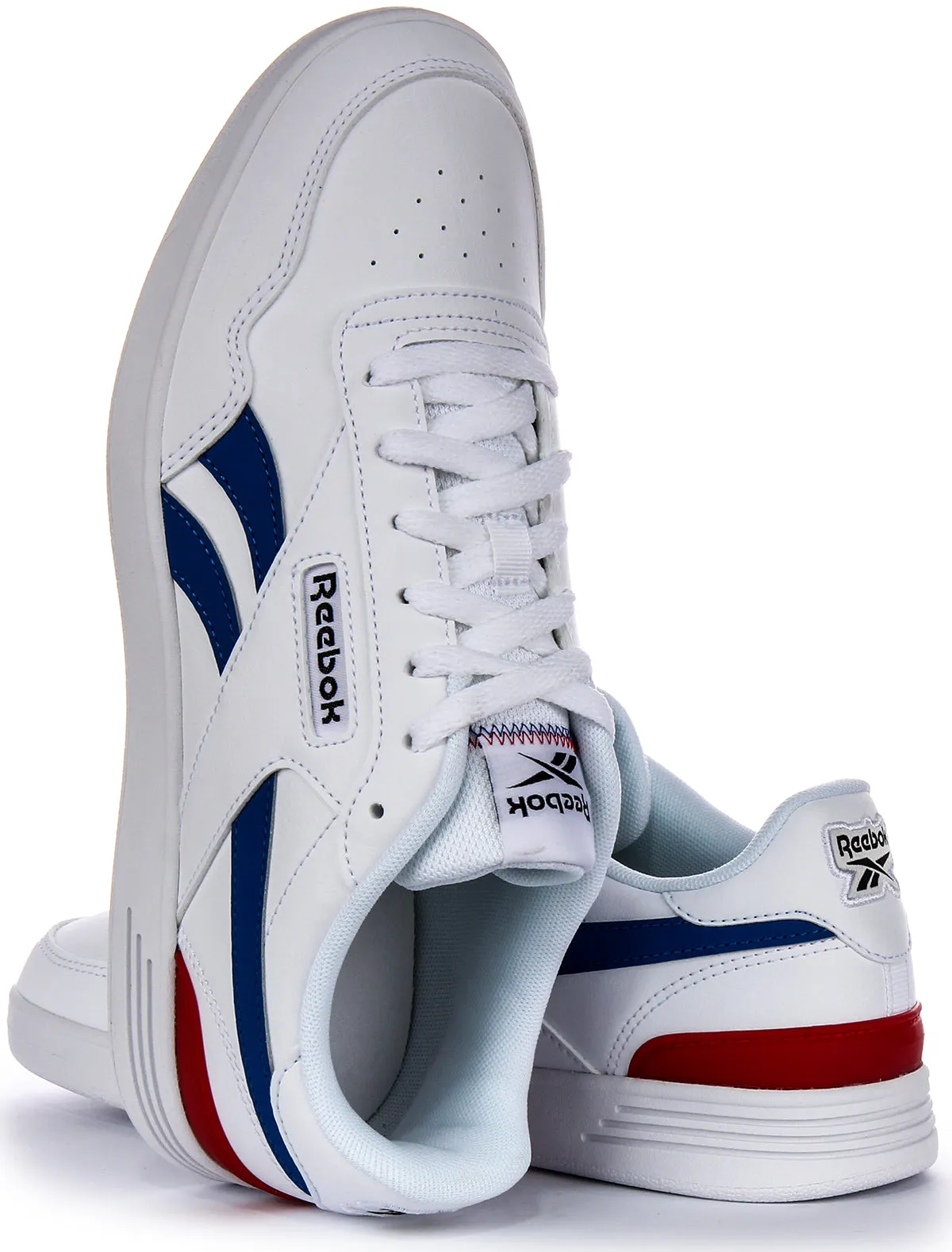 Reebok Court Advance Court In White Blue Red