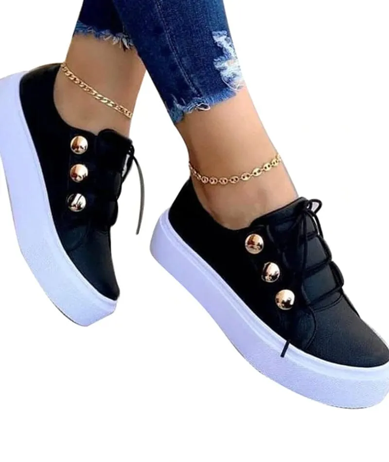 Round Toe Platform Casual Shoes