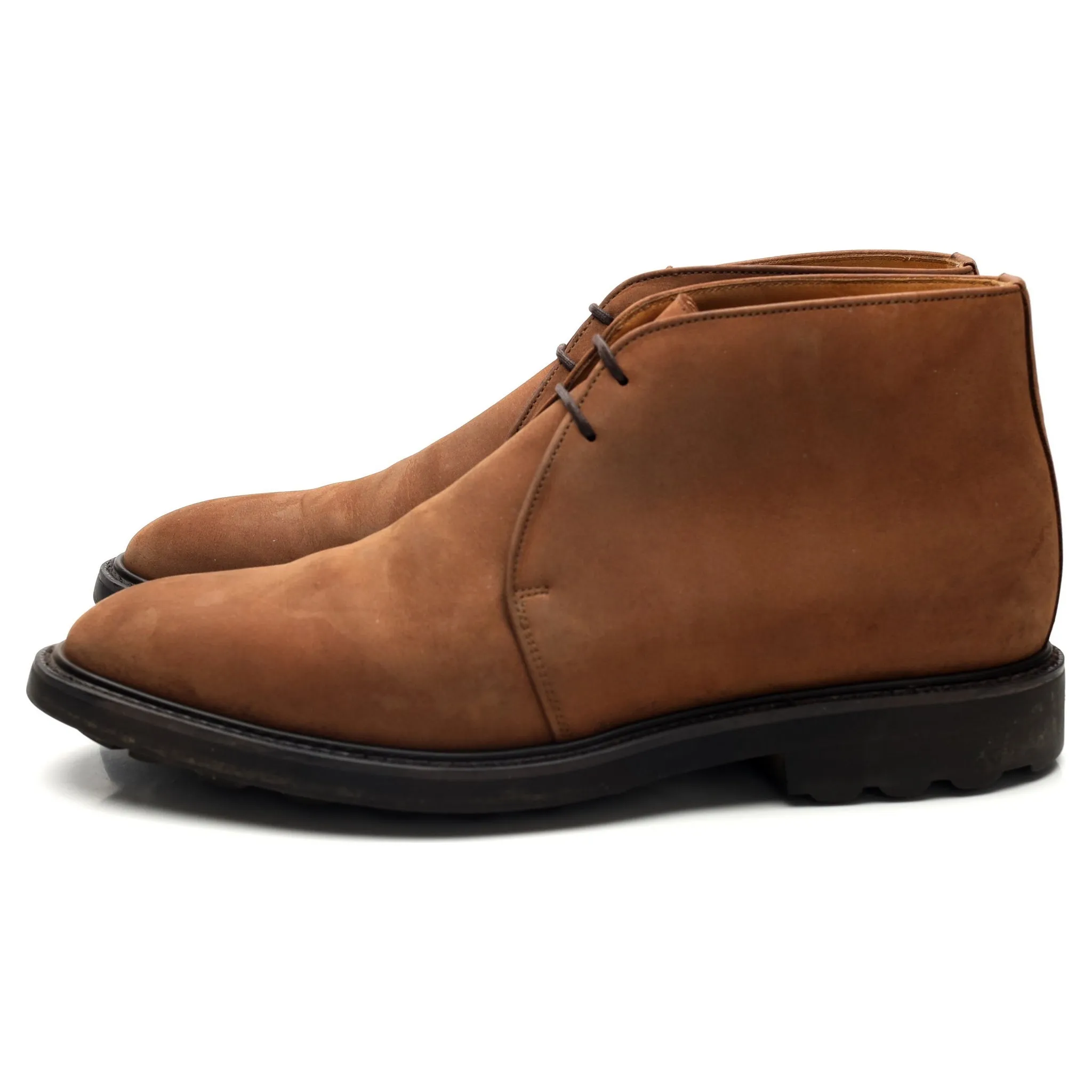 'Salvador' Brown Nubuck Leather Chukka Boots UK 9.5 E