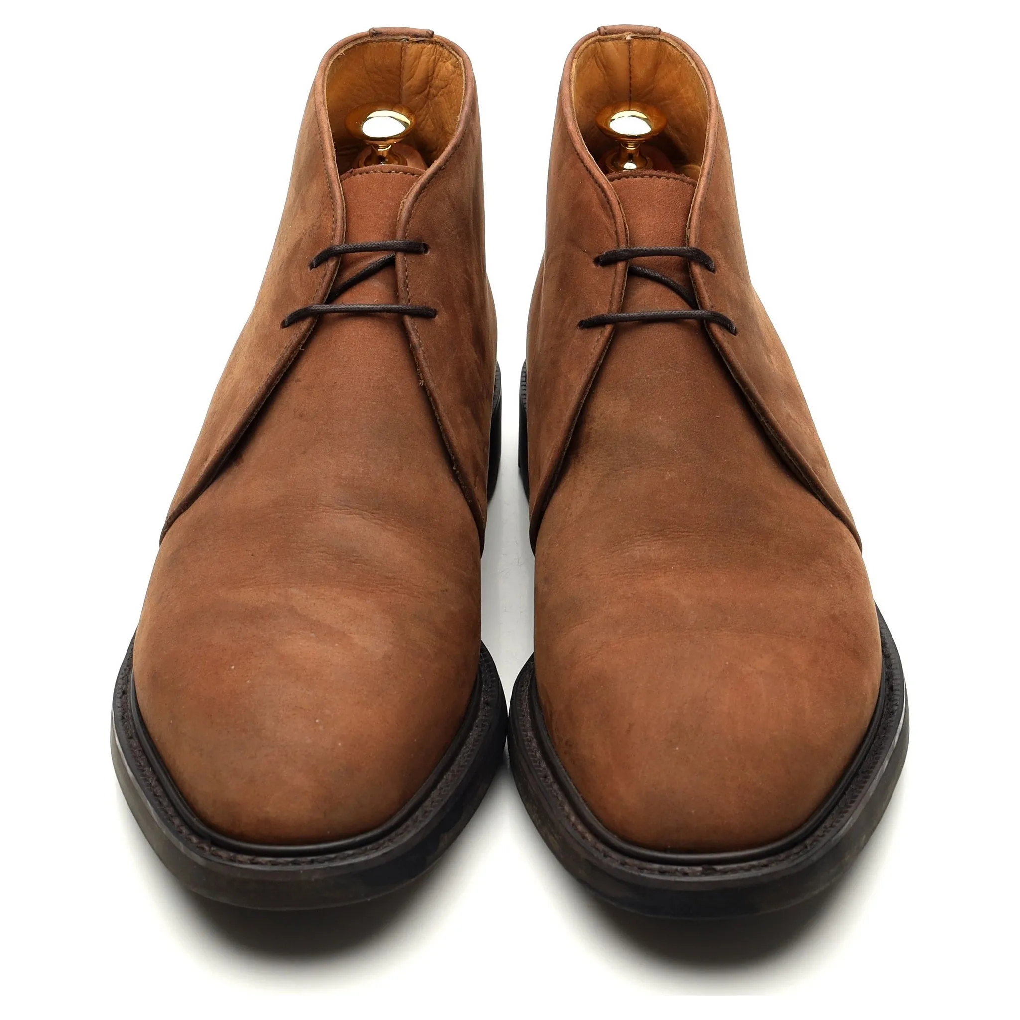 'Salvador' Brown Nubuck Leather Chukka Boots UK 9.5 E