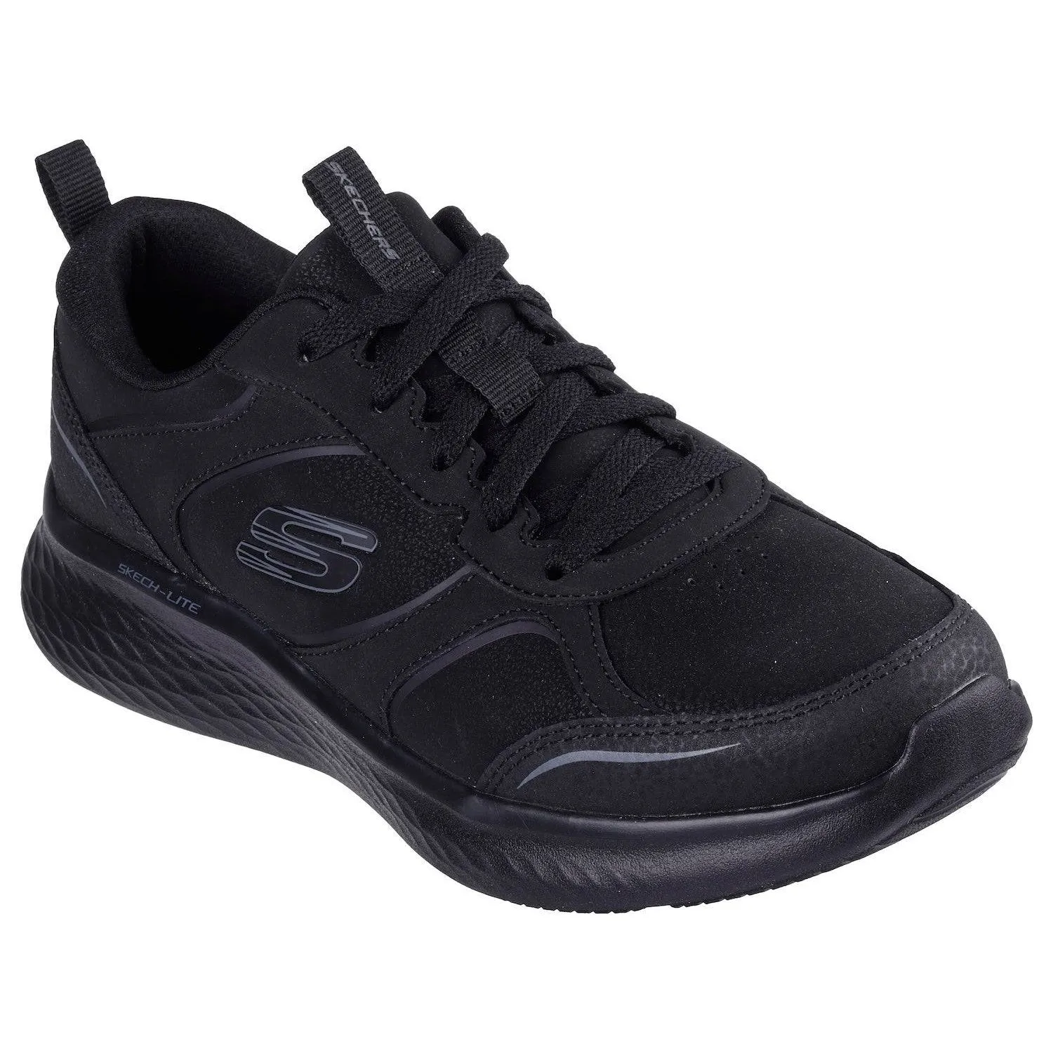 Skechers 150049 Skech-Lite Pro-Sleek Ladies Black Leather Lace Up Trainers