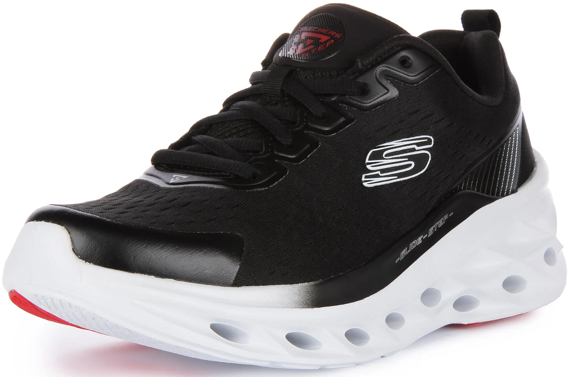 Skechers Glide Stepswift In Black White For Men