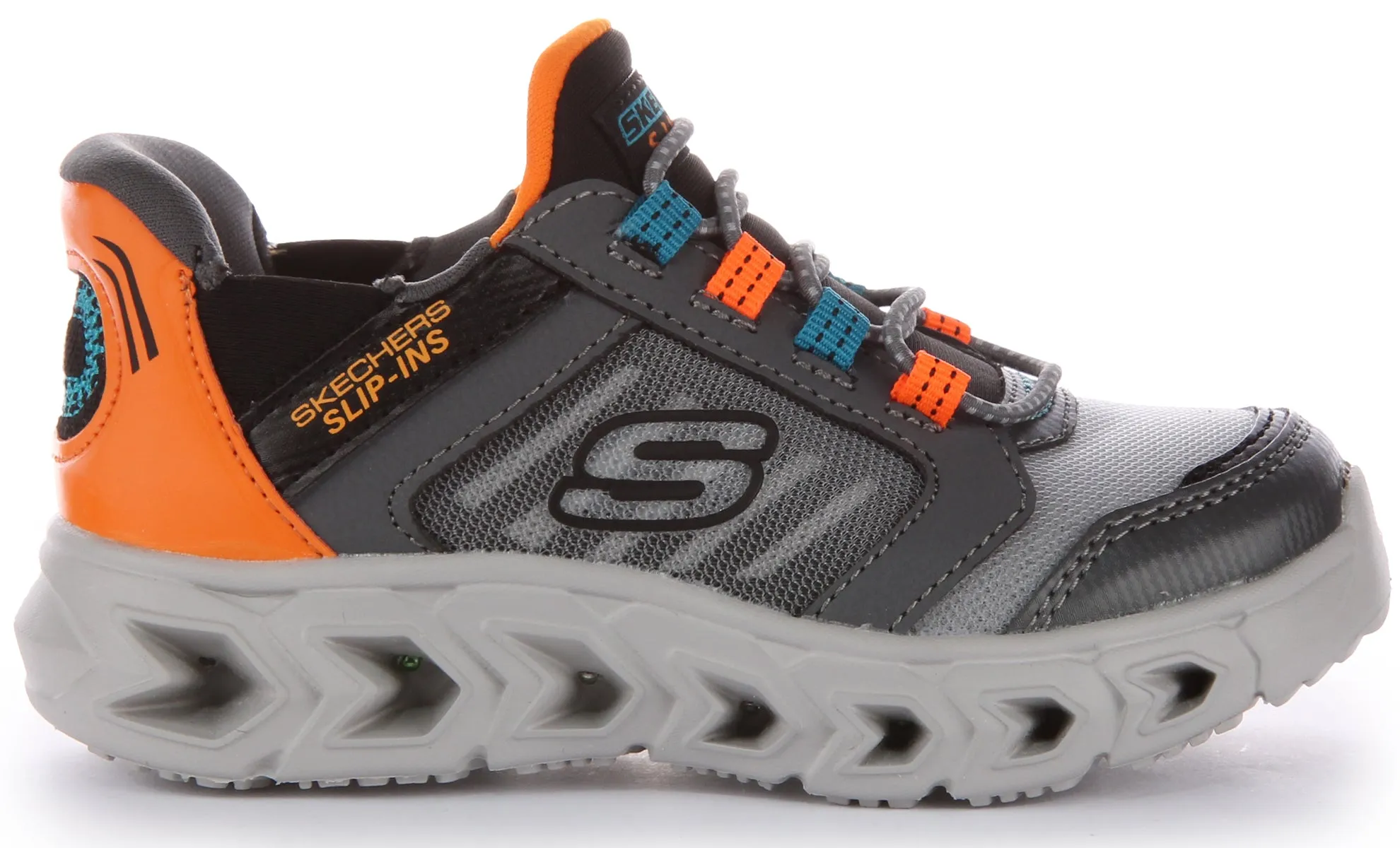 Skechers Hypno-Flash 2.0 In Charcoal For Kids