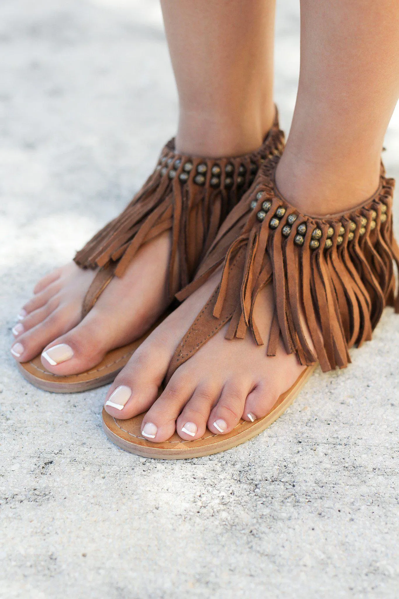 Solene Tan Sandals