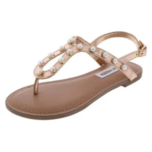 Steve Madden Womens Hideaway Studded Pearl Thong Sandals Size 7.5 Pair of Shoes