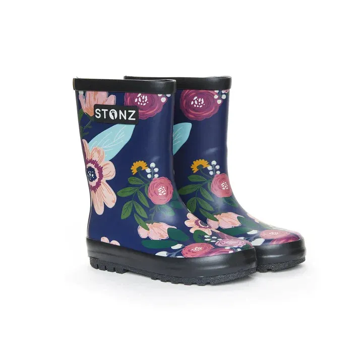 Stonz Rain Boots - Blue/Ivory