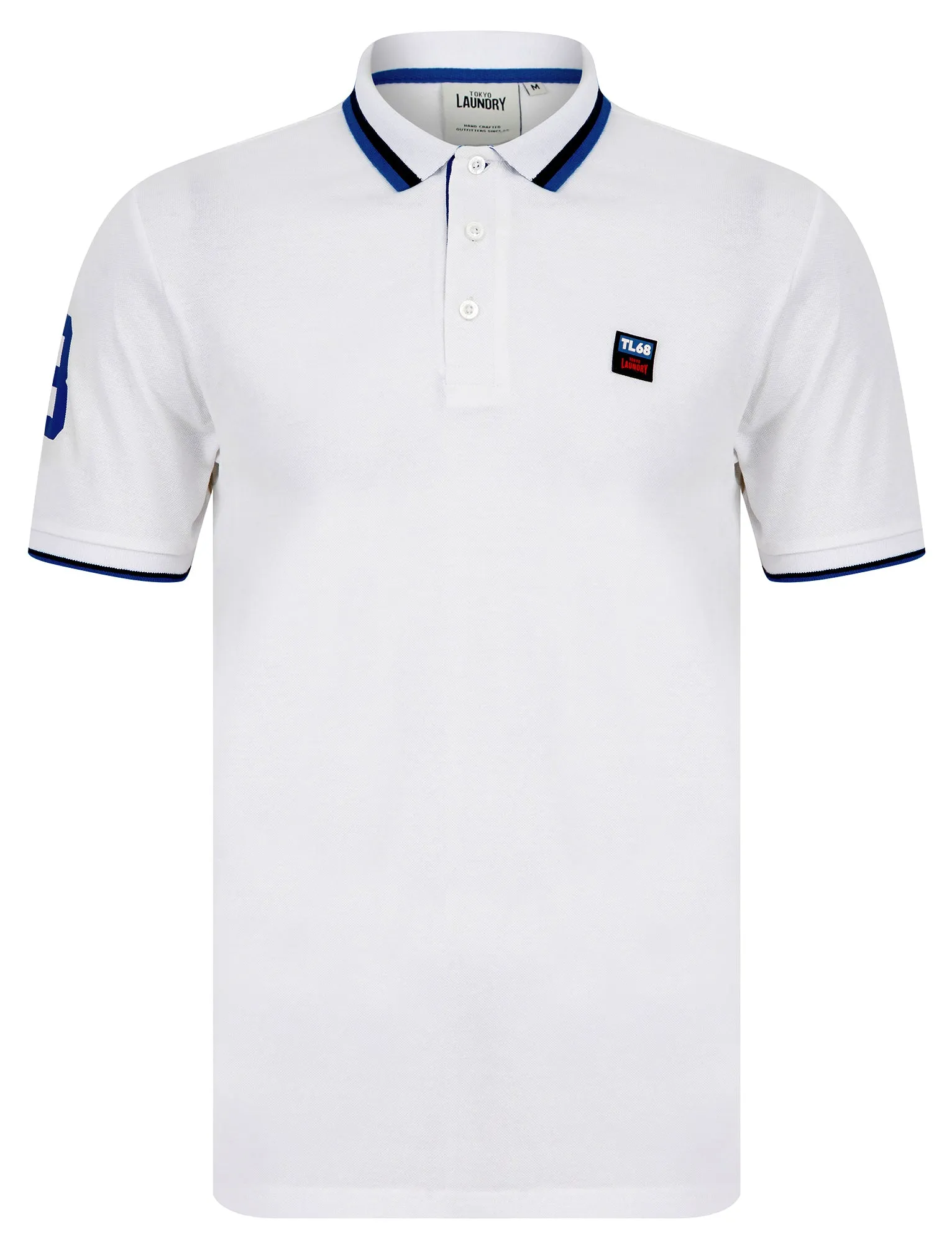 Subverse Cotton Pique Polo Shirt in Optic White - Tokyo Laundry