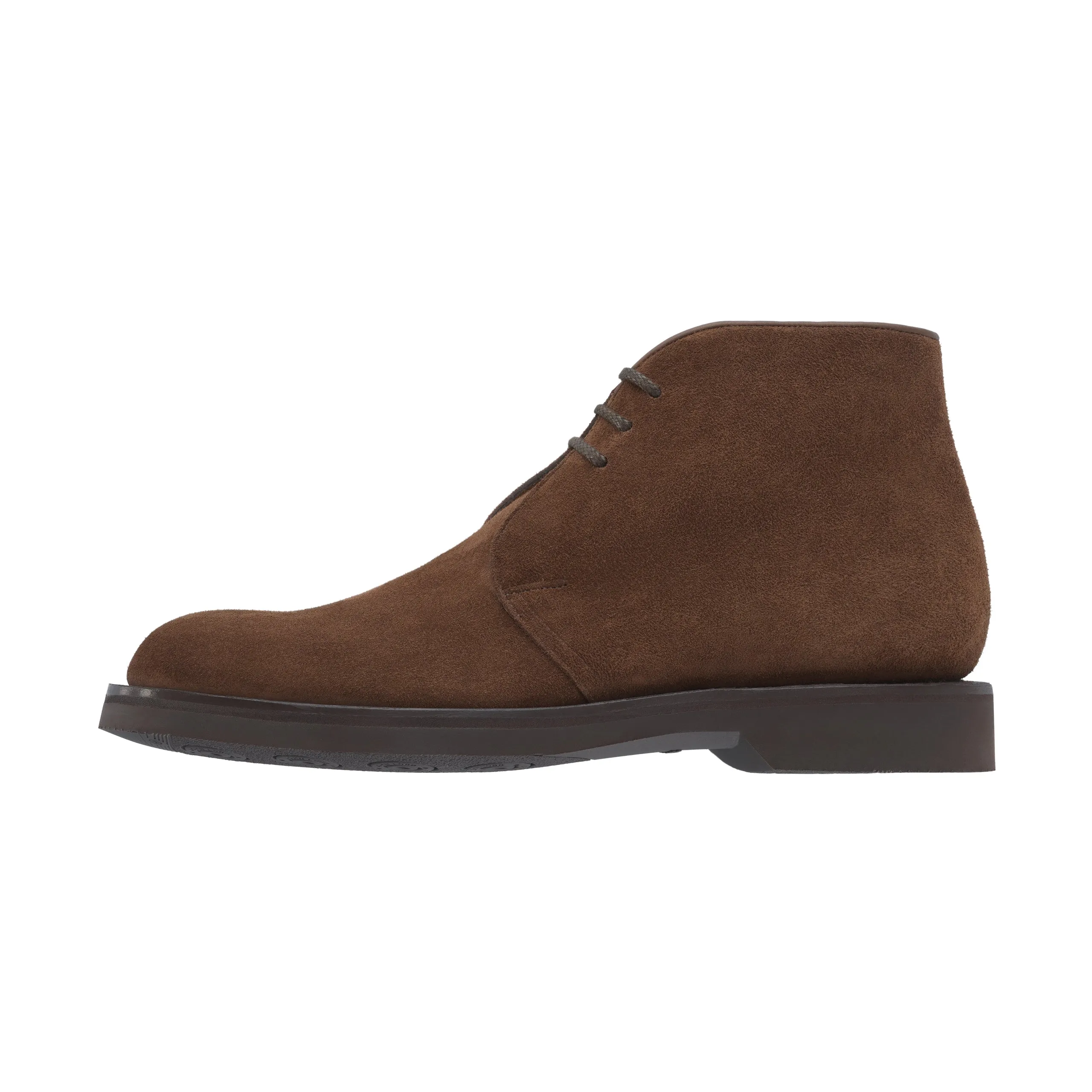 Suede Leather Chukka Boots in Dark Brown