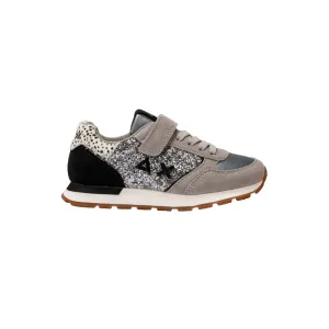 Sun68 scarpa sneakers glitterata con laccio elastico e strappo da ragazza Kelly Big Z43417K 44 argento