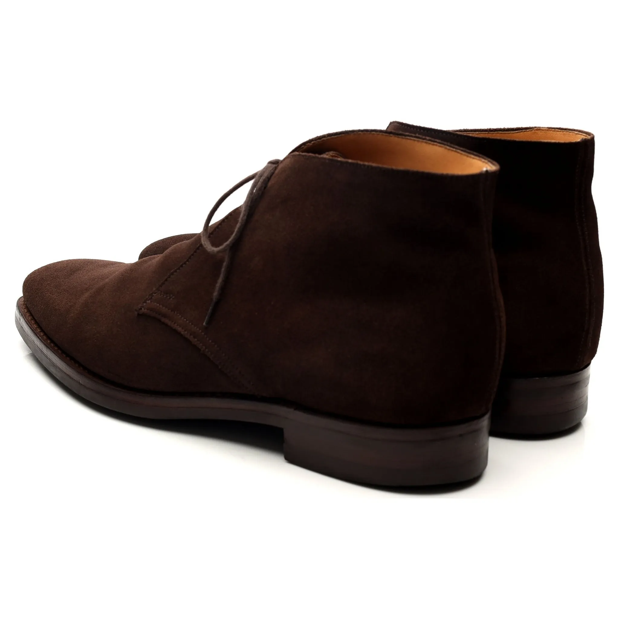 'Tetbury' Dark Brown Suede Chukka Boots UK 10 E