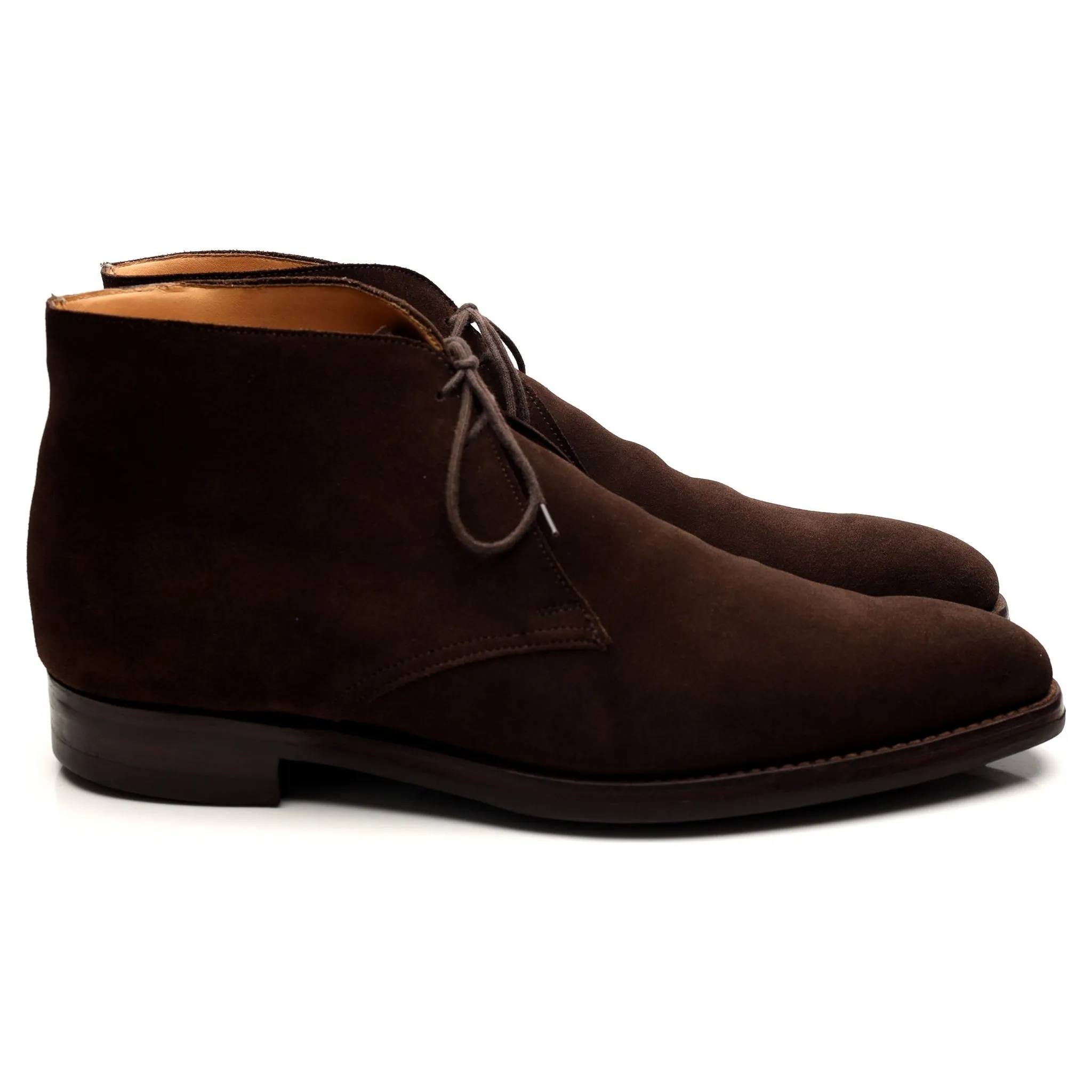 'Tetbury' Dark Brown Suede Chukka Boots UK 10 E