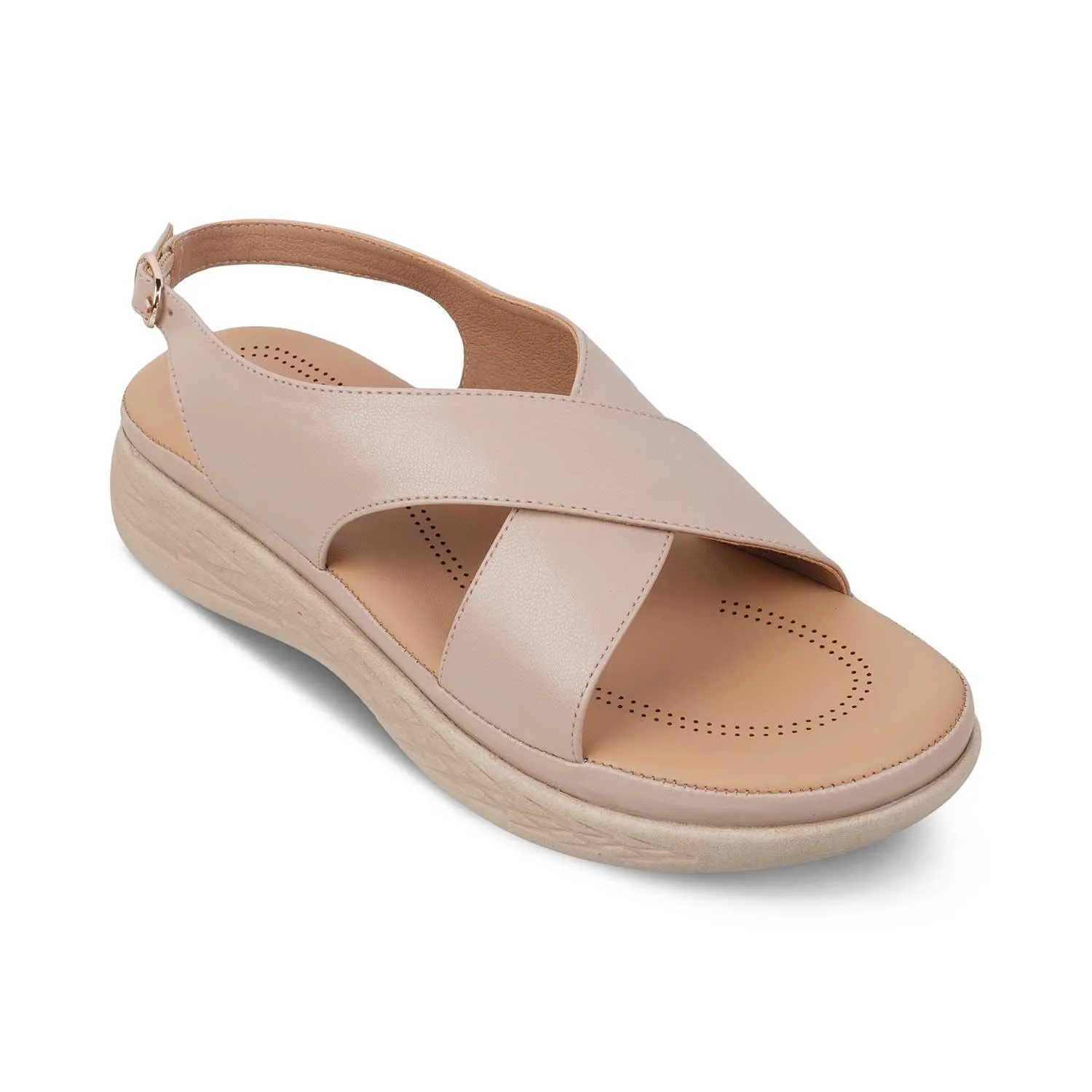 The Havit Beige Women's Casual Wedge Sandals Tresmode