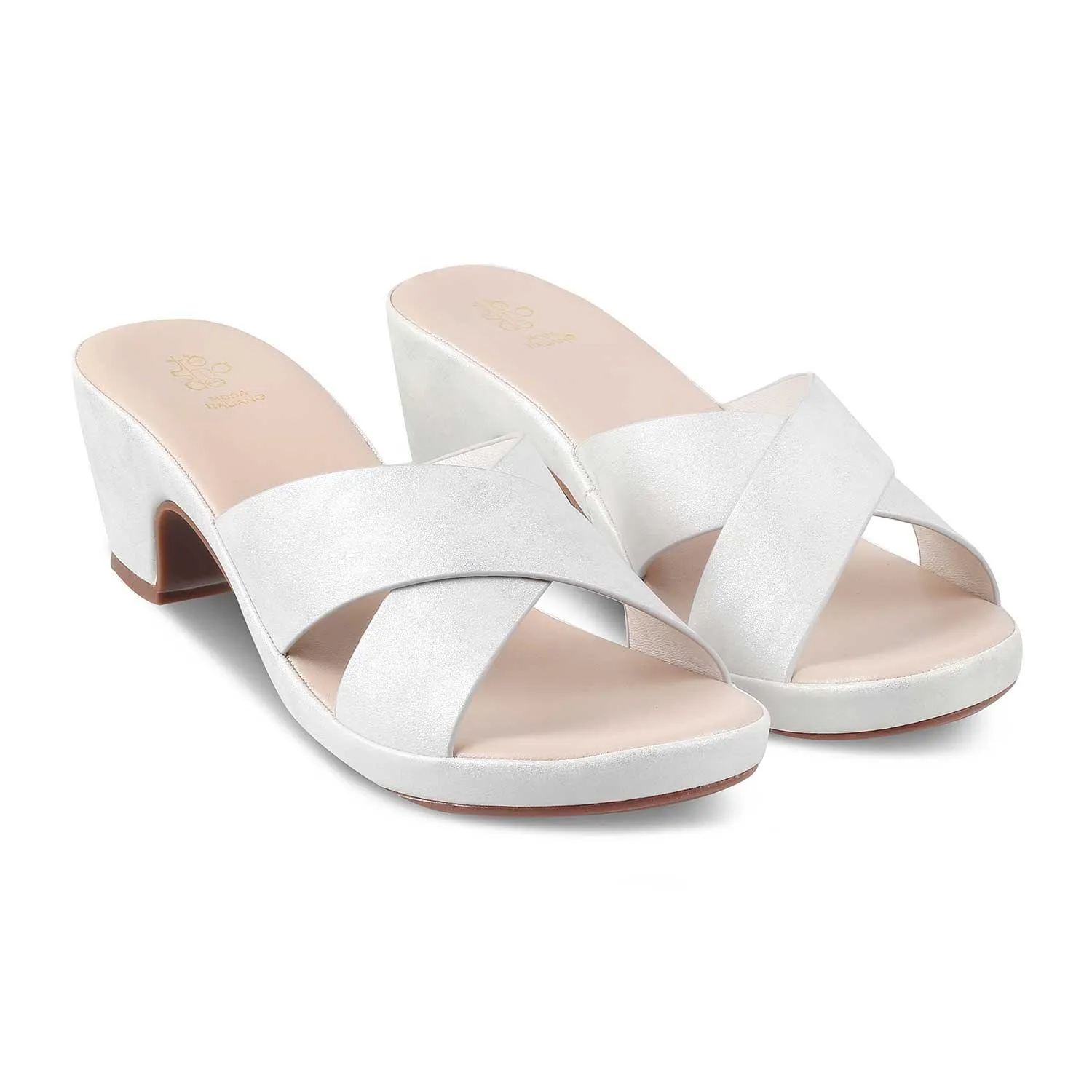 The Montreal Silver Women's Casual Block Heel Sandals Tresmode