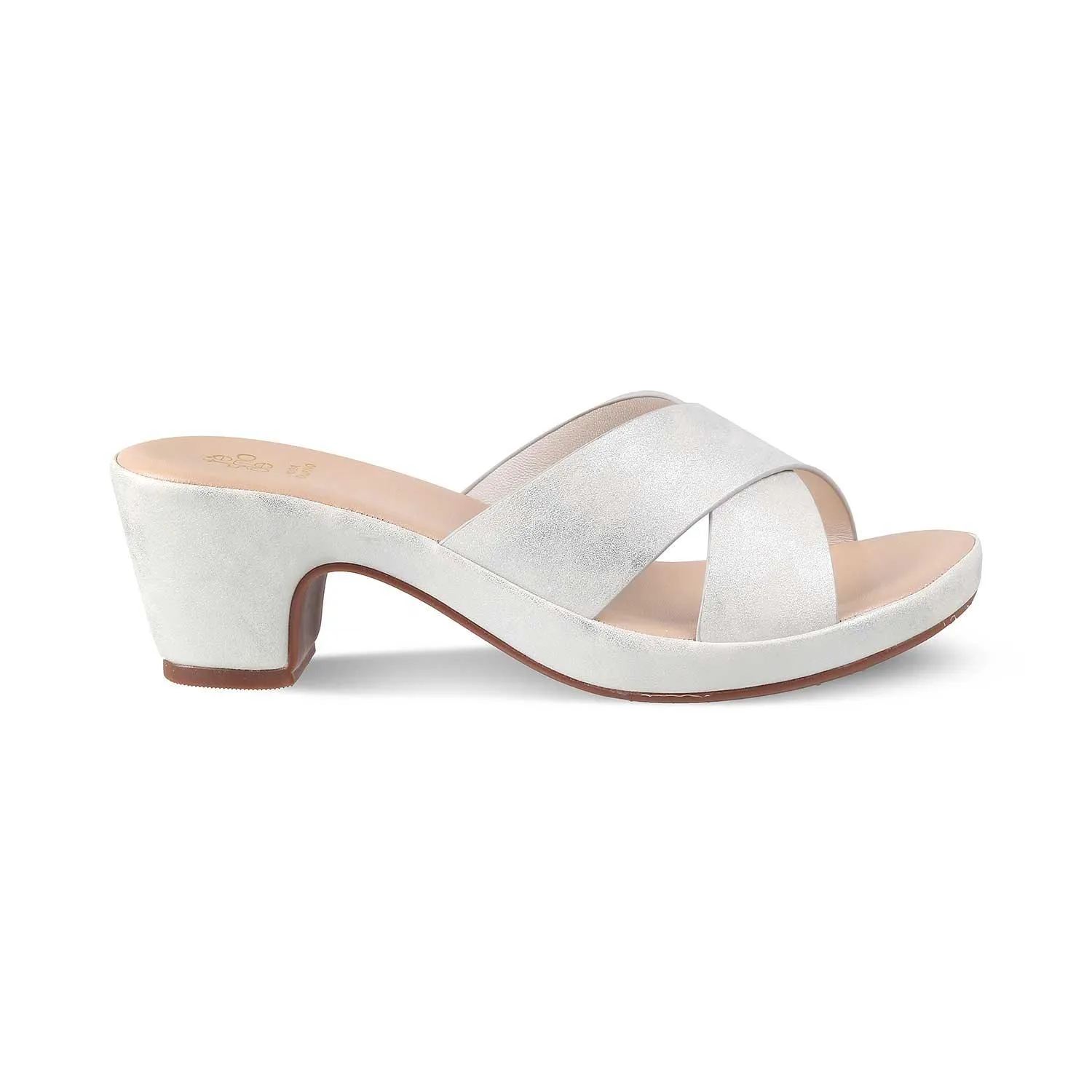 The Montreal Silver Women's Casual Block Heel Sandals Tresmode