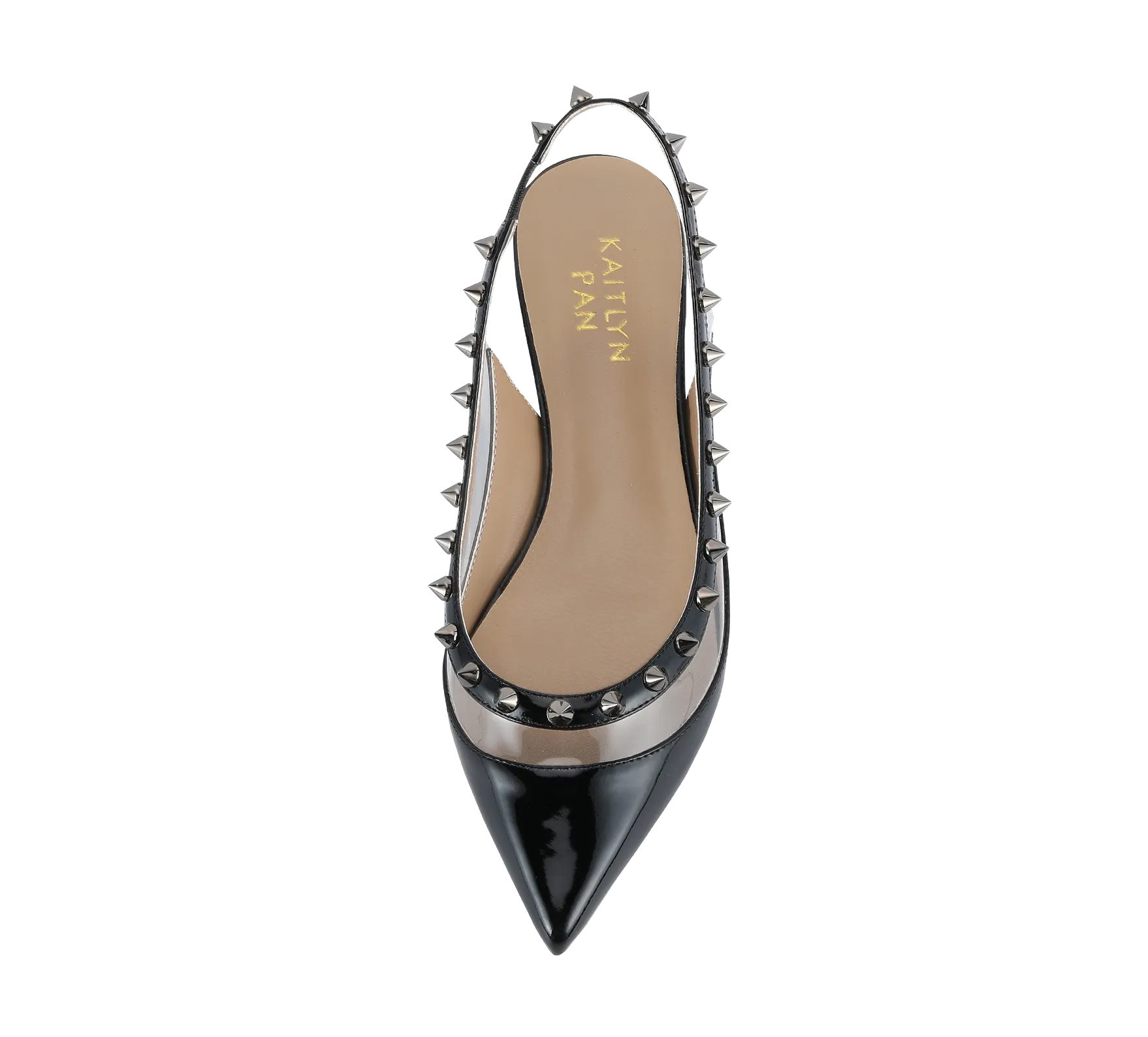 Valencia Spiky Pointed Toe  Slingbacks