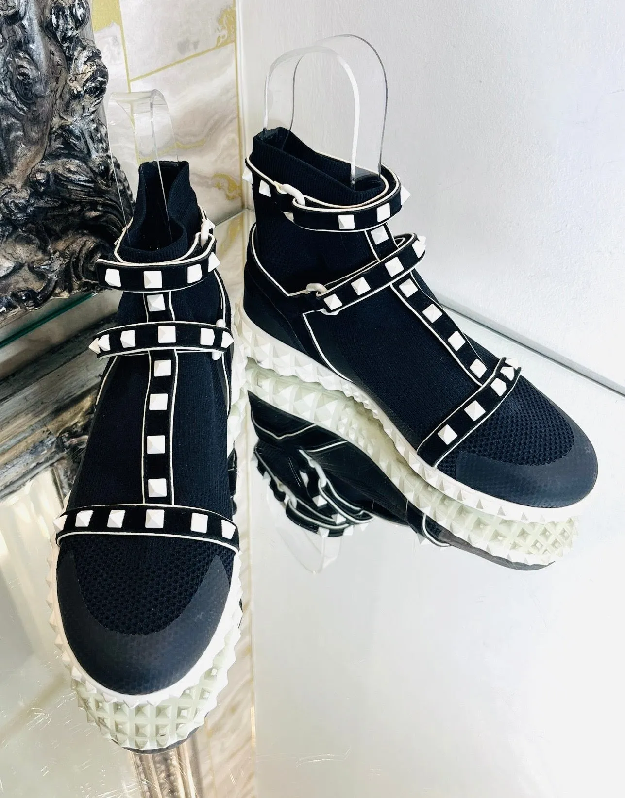 Valentino Rockstud Sock Sneakers. Size 36.5