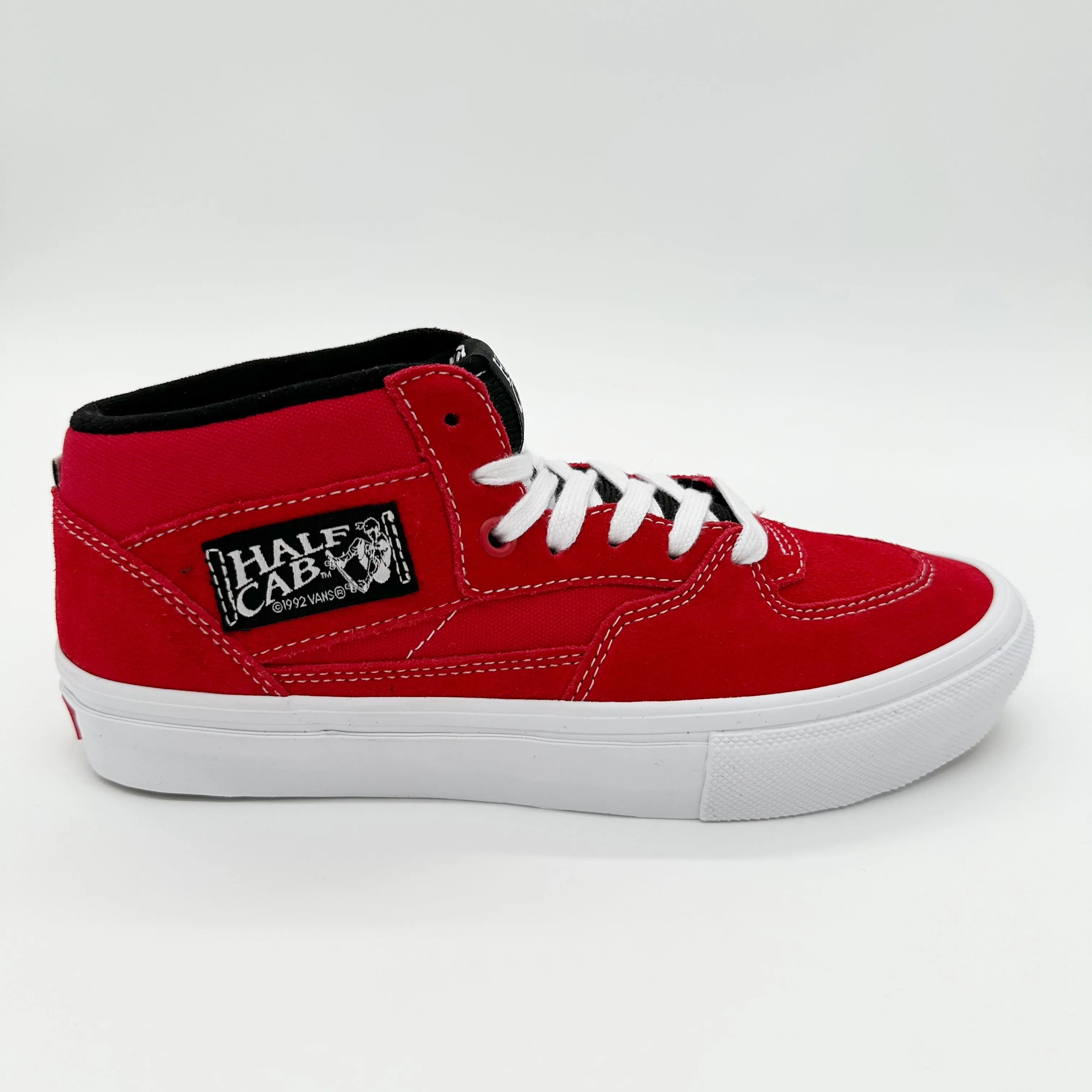 Vans Skate Half Cab Shoes- Red/White