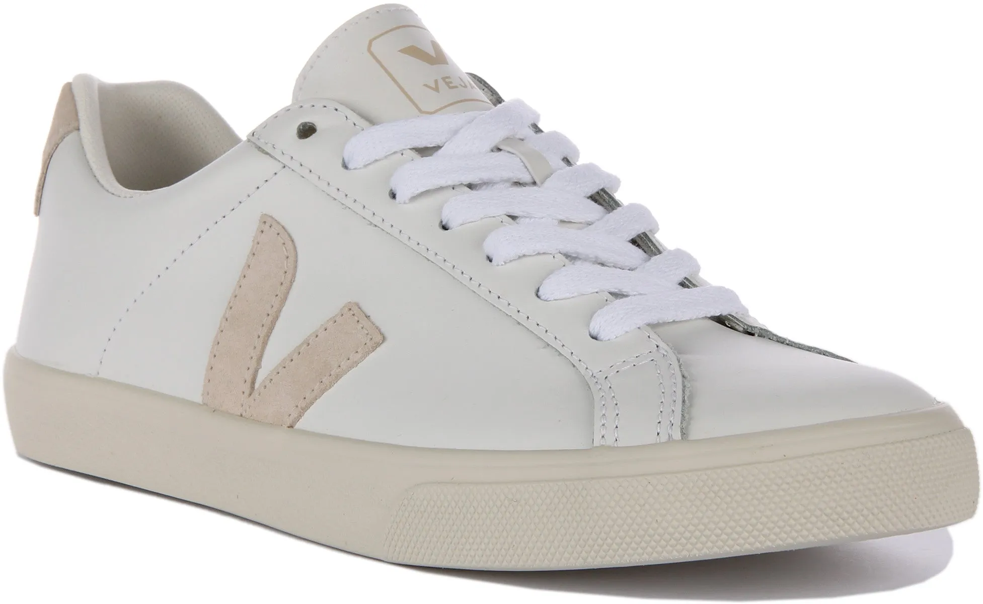 Veja Esplar Logo In White Beige For Women