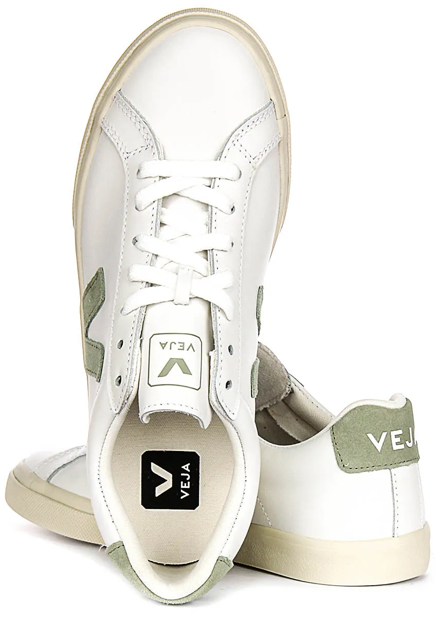 Veja Esplar Logo In White Green For Women