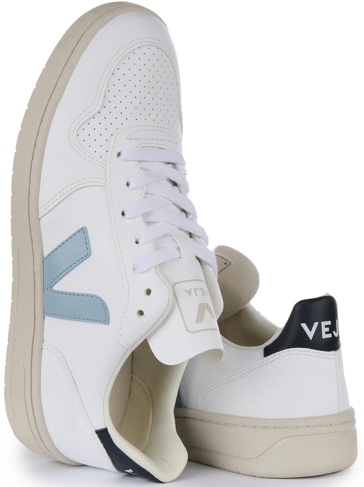 Veja V 10 Cwl In White Blue For Men