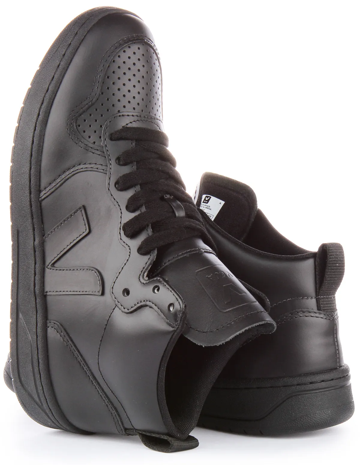 Veja V-15 Leather In Black For Women