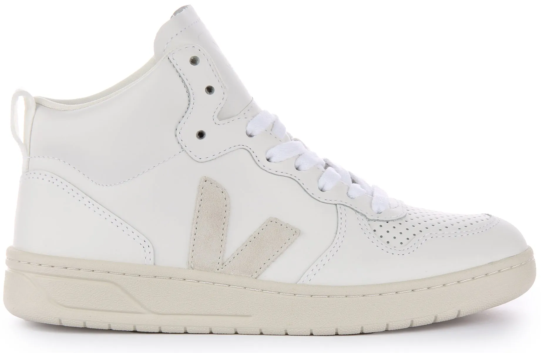 Veja V-15 Leather Trainer In Natural For Men