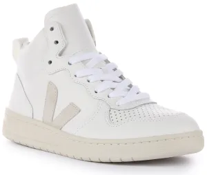 Veja V-15 Leather Trainer In Natural For Men