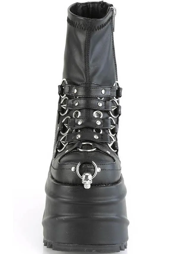 WAVE-110 [Black] | PLATFORM BOOTS [PREORDER]