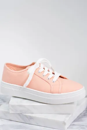 When I'm With You Light Pink Platform Sneakers