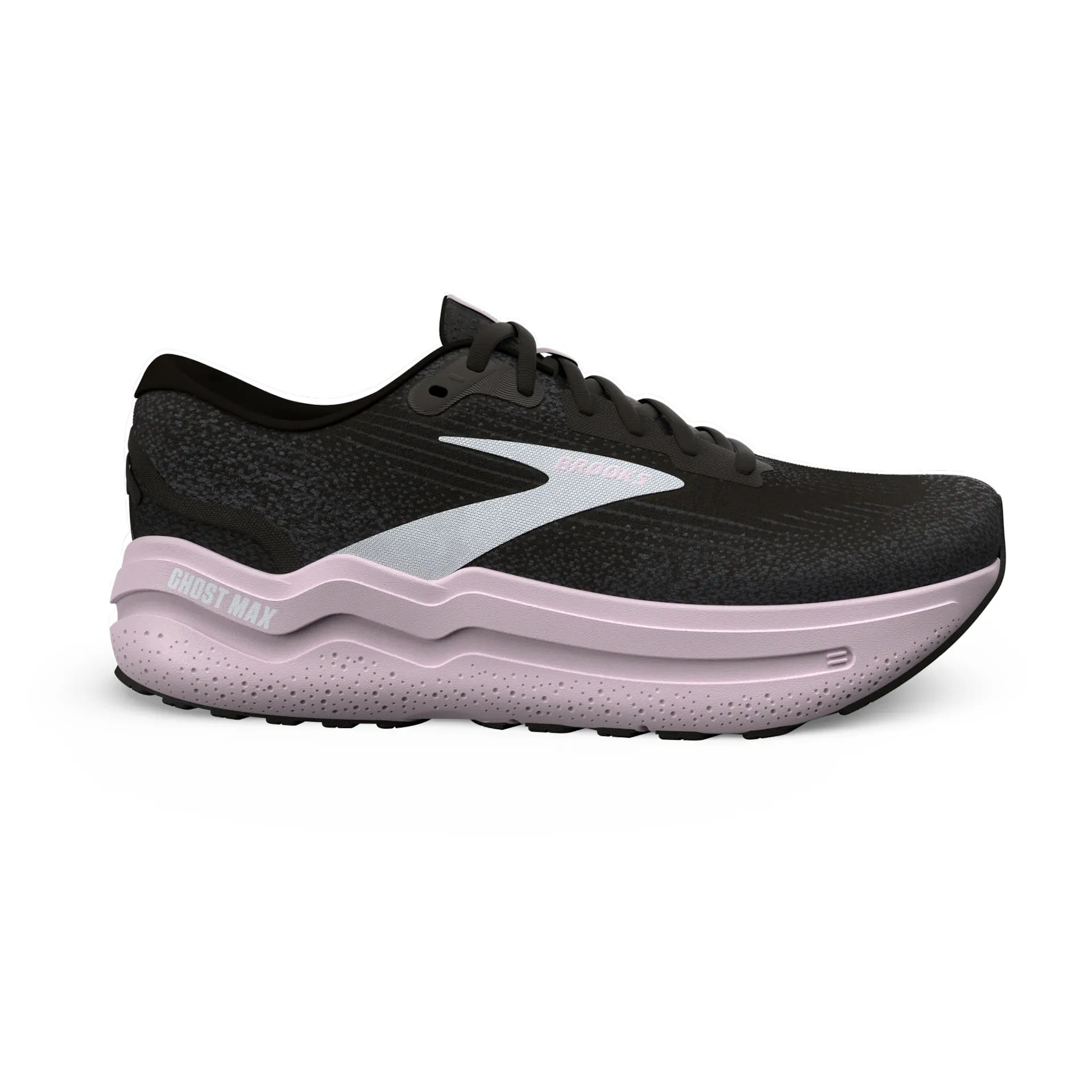 Women's Brooks Ghost Max 2 (Black/White/Orchid Ice)