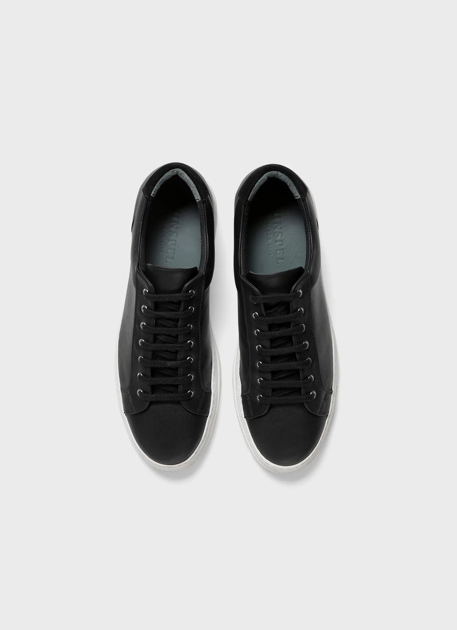 Women's Leather Tennis Shoes in Black