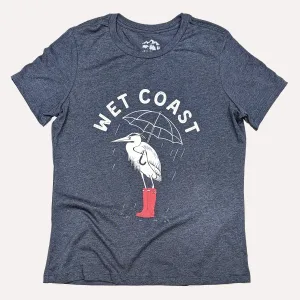 Women's Wet Coast Heron Crew Neck T-Shirt